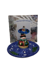 Design Inspirations Christmas Dream Snowman Chip &amp; Dip Serving Platter T... - £11.58 GBP