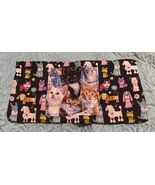 Handmade Zippered Hand makeup bag with Front Pocket Jumbo 17X9 Inch Anim... - $272.96 MXN