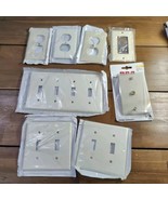 Lot Of 8 Ivory Leviton / RCA  Electrical Wall Plates &amp; Coaxial Cable Plate - €6,72 EUR