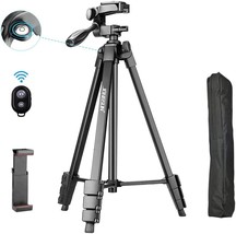 Jongsun Tripod For Iphone, 55-Inch Lightweight Tripod For Phone And, 1/4&quot; Screw. - £35.25 GBP