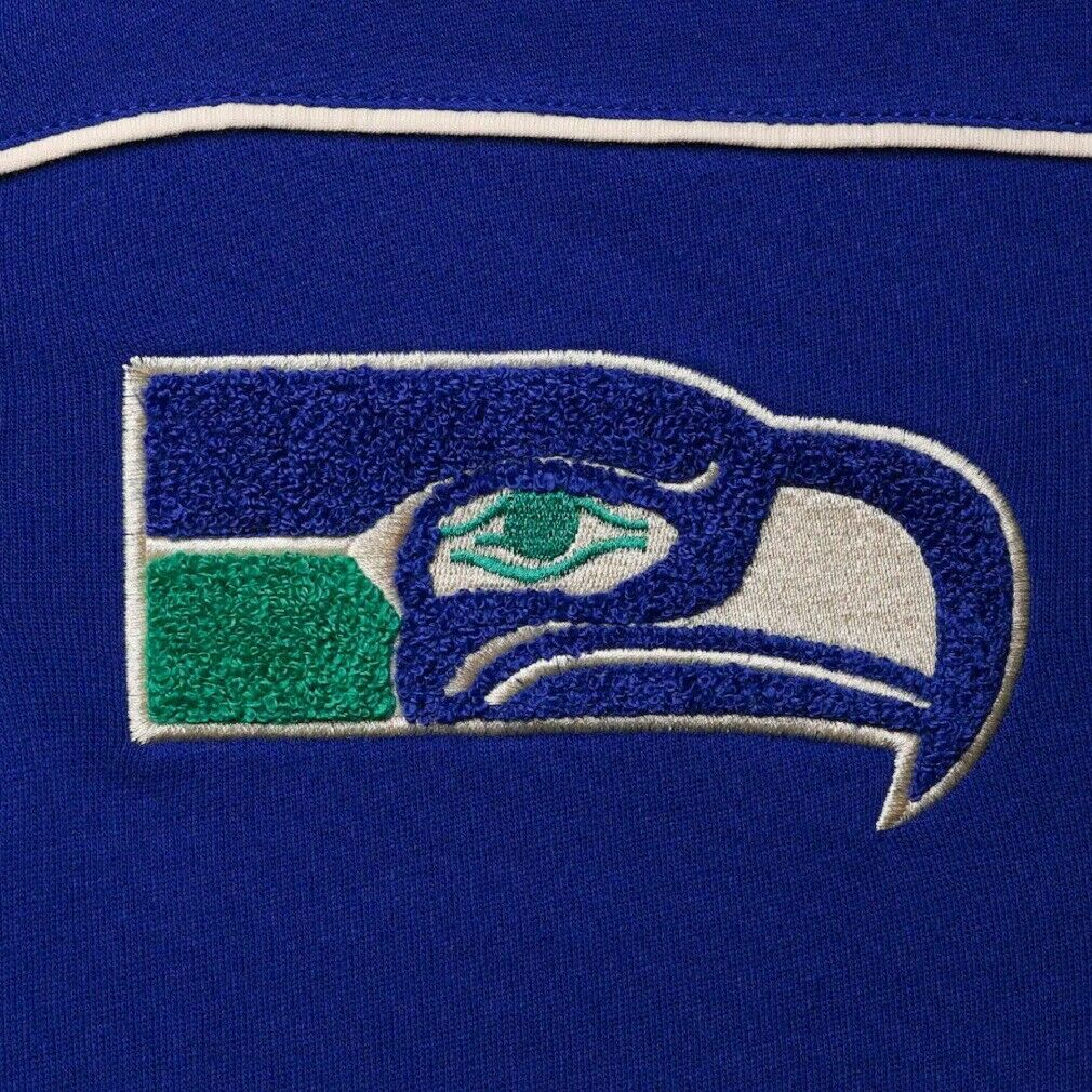 Seattle Seahawks NFL Mitchell & Ness Vintage Throwback 1/4 Zip Sweater Men's L Item image 3