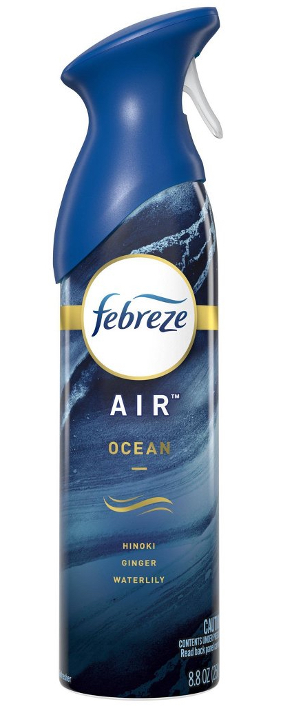Febreze Odor-Eliminating Air Freshener Spray, Ocean, 1 Ct, 8.8 fl oz  - $8.95