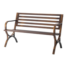 VEVOR Outdoor Bench, 50 inch, Carbon Steel Metal, Slatted Back, Antique ... - $108.99