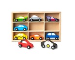 Melissa &amp; Doug Wooden Cars Vehicle Set in Wooden Tray - Toys For Toddler... - $28.49