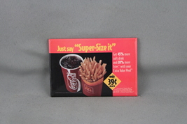 Vintage McDoanalds PIn - Just Say Supersize It 39 Cents - Celluloid Pin - $15.00