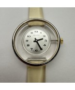 Nelson Swiss Made Mechanical Windup Watch Acrylic Round Case Works Vtg - $29.69