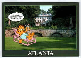 Garfield Cat Postcard Atlanta Georgia Orange Kitten Sips Cocktail Jim Da... - £8.96 GBP