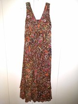 Grace Elements Ladies Sleeveless 100% Cotton Long Sun DRESS-S-BARELY WORN-COOL - £11.25 GBP