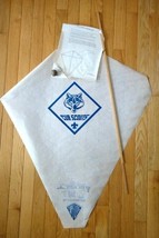 vintage CUB SCOUTS bsa TOPFLITE PAPER KITE unused! toy 34.5&quot;x28.75&quot; roll... - $38.56