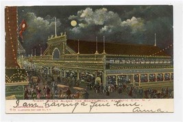  Night Scene UDB Postcard Atlantic City New Jersey 1906 - £13.99 GBP