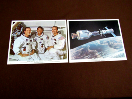 FIRST APOLLO &amp; FIRST INTERNATIONAL MANNED SPACE MISSIONS NASA LITHO PHOT... - $89.09
