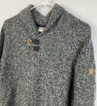 Fjallraven Sweater Lada Wool Blend Shawl Neck Grey Heathered Men’s Medium - £95.91 GBP