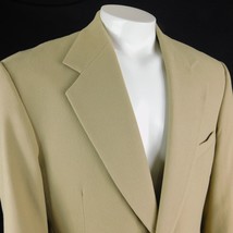 Haggar Men Beige Blazer Sport Coat Dacron USA Sz 44R - £21.65 GBP