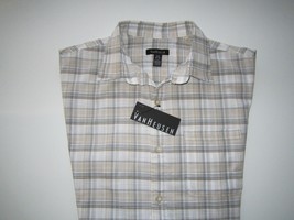 Van Heusen Spread  Plaids Desert Textures Short SL Men casual Shirt S (14-14.5) - £16.19 GBP