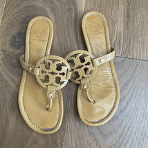 Tory Burch Miller Tan Patent Leather Sandals 9 - $57.60