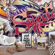 Tiptophomedecor Peel and Stick Street Art Wallpaper Wall Mural - Home Sweet Home - £47.89 GBP+