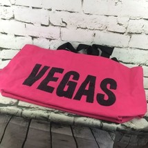 VEGAS Weekender Tote Pink Black Sequined Travel Vacation Over-Night Bag ... - £15.81 GBP