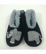 Snoozies Gray Elephant Kids Medium Shoe Size 2/3 Slippers Non-Skid Black - $207.14 MXN