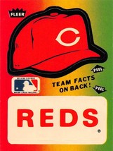 1983 Fleer Sticker Team Hats &amp; Logo Cincinnati Reds ⚾ - £0.69 GBP