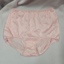 Vintage Women&#39;s Pink Nylon Panties 8 XL 42-44 USA Made Shiny Sissy Granny - £31.13 GBP