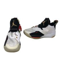 Nike Air Jordan XXXIII 33 Future of Flight White Gold Red Black AQ8830-100 9.5 - £159.12 GBP