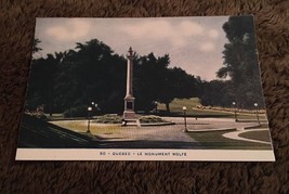 Vintage Postcard  Unposted Le Monument Wolfe Quebec Canada - £0.73 GBP
