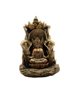 Buddha Lotus Backflow Cone Incense Burner Hands Raised Abhaya Mudra 6&quot; H... - $31.68