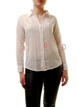 SUNDRY Womens Shirt Basic Button Down Stylish Casual Soft White Size S - £28.89 GBP