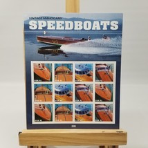 USPS Sheet of 12 Vintage Mahogany Speedboats 41 Cent Stamps - $16.71