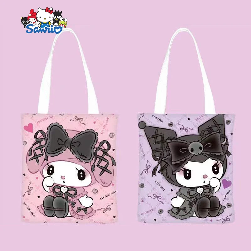 Kawaii Sanrio Handbag Kuromi My Melody Cartoon Cute Student Large Capacity - £8.63 GBP