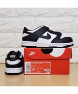 Nike Dunk Low (TDE) Size 10c Toddler Panda Black White CW1589-100 - £85.90 GBP