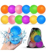 SOPPYCID 12Pcs Reusable Water Balloons Pool Beach Water Toys for Boys an... - $50.95