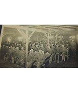 WWI US ARMY MESS HALL SEPIA TONED PHOTO DOUGHBOYS SOLDIERS - £11.66 GBP