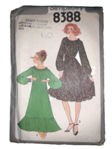Simplicity Pattern 8388 Misses&#39; Pullover Dress full ruffle 1977 Size Small 6-8 - £3.04 GBP