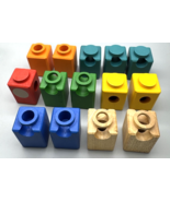Hape Quadrilla Marble Run Lot 14 Tower Blocks Multi Colored Wooden Parts... - $26.32 CAD