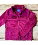 Children’s Place dark pink fuzzy fleece jacket 14 - £6.48 GBP