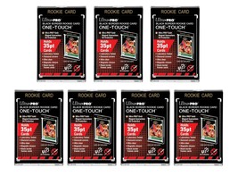 NEW 7-PACK Ultra PRO One-Touch Black Border Rookie Card Magnetic Holders 35pt - £25.82 GBP