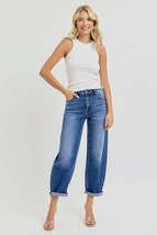 RISEN Full Size High Rise Crop Mild Barrel Jeans - $65.00