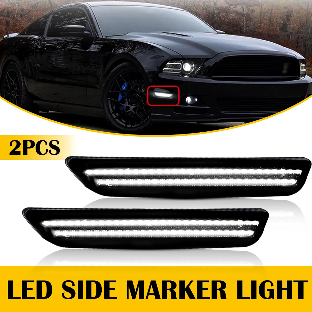 2Pcs For Car Mustang LED Rear Side Marker Lamp Lights For Ford Mustang 2010 2011 - £26.03 GBP+