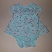 Carter&#39;s Child Mine Skirted Bodysuit PREEMIE Blue Pink Unicorn Rainbow B... - $11.83