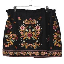 Zara Embroidered Skort Womens Large Black - £19.90 GBP