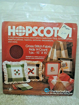 Charles Craft HOPSCOTCH Cross Stitch Fabric AIDA 14 Count  1 Pc 15 &quot; x 15 &quot; NEW - £4.98 GBP