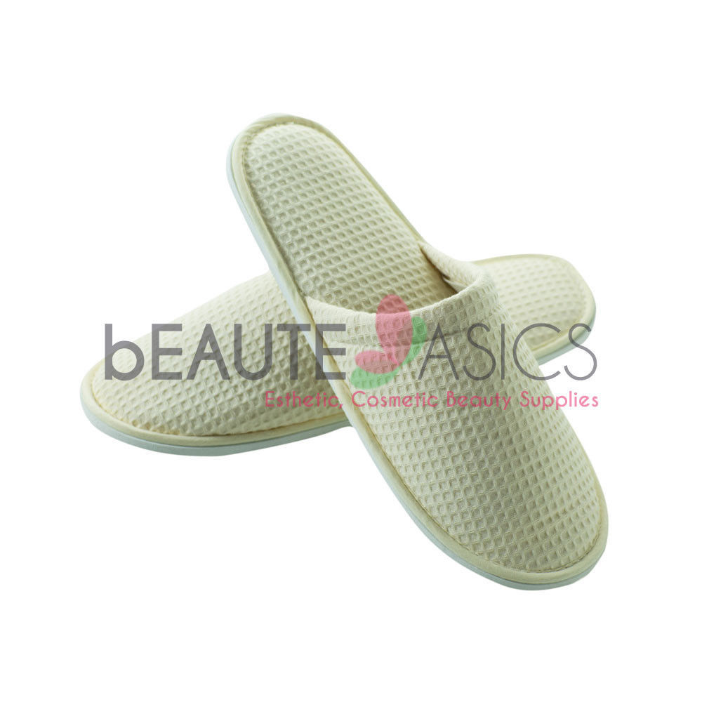 Cotton Waffle Spa Slippers Wedding Party Closed Toe - AS160Nx1 - $6.99