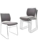 Set of 4 High-Capacity Stacking Chairs for Home and Office - Sleek Gray Receptio - $361.99 - $8,161.99