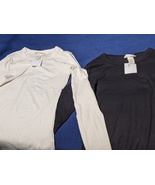 Brand New H&amp;M Small Cotton Elsatene Shirts (2 Colors/Small Size) - £11.05 GBP