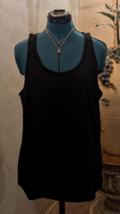 Alternative Women&#39;s BLACK  Scoop-Neck Sleeveless Jersey Tank Top Size L - $12.38