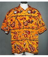 VTG Box Office Island Drums Guitars Violins Flowers Leis Shirt Mn&#39;s XL /... - $45.12 CAD
