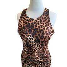 The Limited Ladies Halter Top Leopard Print Liined Knee Length Dress Nwt Medium - £40.02 GBP
