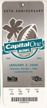 2006 Capital One Bowl Game Full ticket Wisconsin Auburn - £63.63 GBP