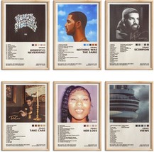  Set of 6 Album Cover Posters 8 12 inch Music Posters for Room Aesth - £27.01 GBP